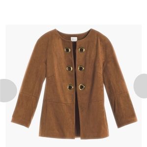 Chicos Faux-Suede Grommet Jacket, size 1 (8, medium)